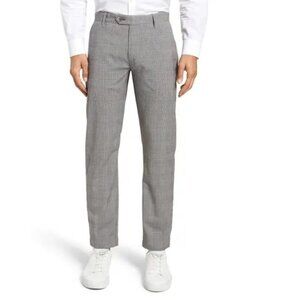 TED BAKER LONDON Samwise Flat Front Stretch Plaid Pants